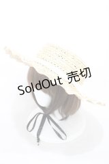 MILK / Mademoiselle HAT - ナチュラル×白リボン H-24-07-11-037-ML-AC-KB-ZT-K004
