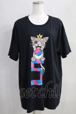 画像1: NieR Clothing / プリントCOTTON CUTSEW  黒 H-25-05-11-1032-PU-TO-KB-ZH
