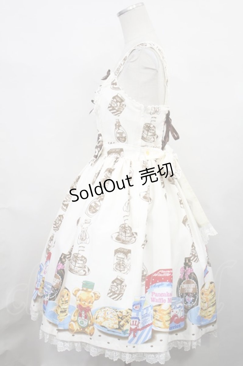 画像2: Angelic Pretty / Honey Cake切替ジャンパースカート Free 生成り H-24-07-12-1003-AP-OP-NS-ZH (2)