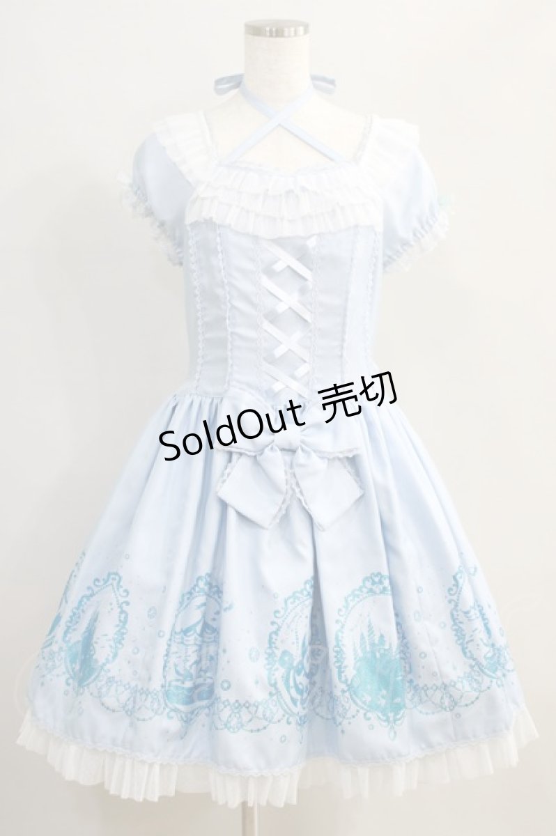画像1: Angelic Pretty / Aqua Princessワンピース Free サックス H-24-07-20-001-AP-OP-NS-ZH (1)