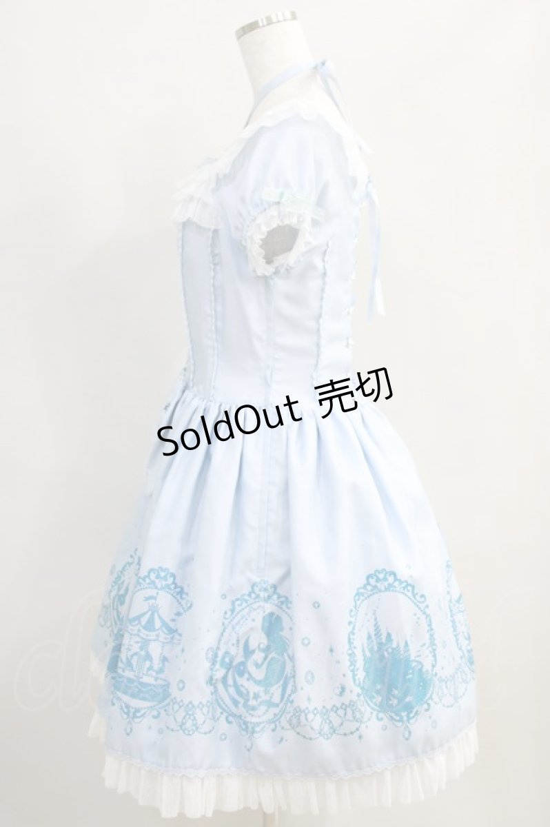 画像2: Angelic Pretty / Aqua Princessワンピース Free サックス H-24-07-20-001-AP-OP-NS-ZH (2)