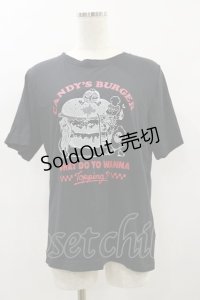 Candy Stripper / CANDY'S BURGER TEE 2 ブラック H-24-07-27-049-PU-TO-KB-ZT213