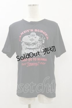 画像1: Candy Stripper / CANDY'S BURGER TEE 2 ブラック H-24-07-27-049-PU-TO-KB-ZT213