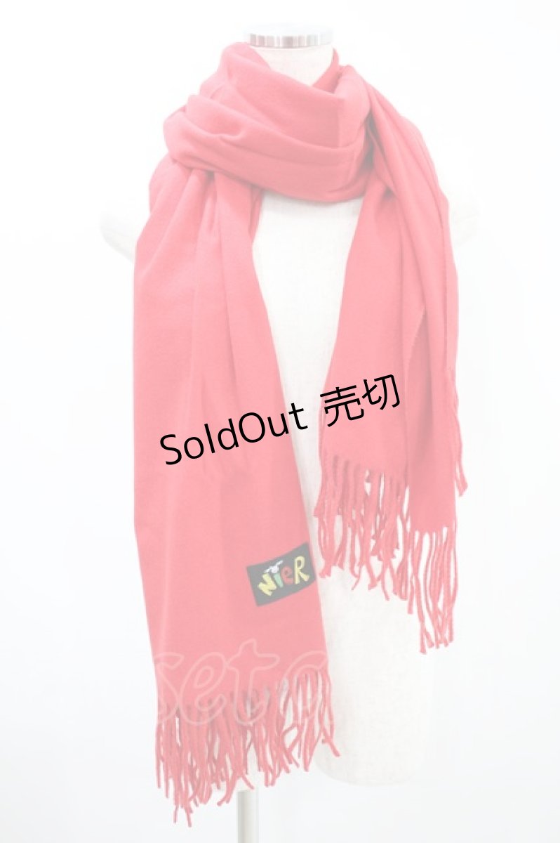 画像1: NieR CLOTHING / レッドスカーフ  レッド H-24-08-02-002-PU-ZA-KB-ZH (1)