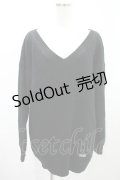 NieR Clothing / Vネックニット  黒 H-24-08-02-026-PU-TO-KB-ZT333