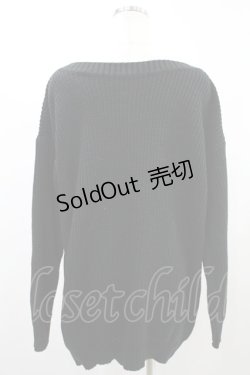 画像2: NieR Clothing / Vネックニット  黒 H-24-08-02-026-PU-TO-KB-ZT333