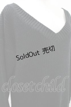 画像3: NieR Clothing / Vネックニット  黒 H-24-08-02-026-PU-TO-KB-ZT333