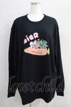 画像1: NieR Clothing / プリントSWEAT  2XL 黒 H-24-08-05-021-PU-TO-KB-ZT034