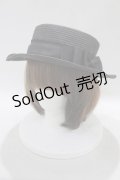 m petit by misako / ストローハット  ブラック H-24-08-07-1080-LO-AC-NS-ZT170