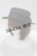 m petit by misako / ストローハット  ブラック H-24-08-07-1080-LO-AC-NS-ZT170