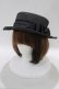画像1: m petit by misako / ストローハット  ブラック H-24-08-07-1080-LO-AC-NS-ZT170 (1)