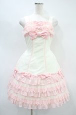 画像1: Angelic Pretty / リボンカクテルジャンパースカート Free アイボリー H-24-08-12-027-AP-OP-NS-ZH (1)