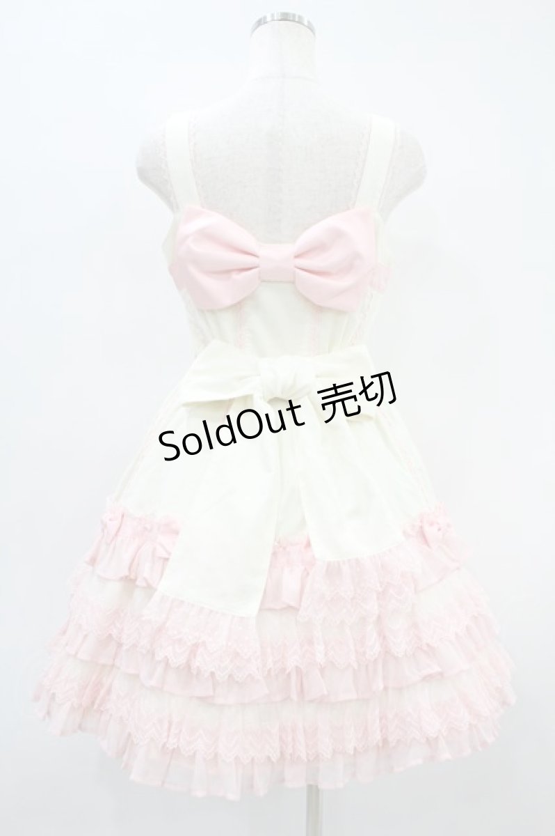 画像2: Angelic Pretty / リボンカクテルジャンパースカート Free アイボリー H-24-08-12-027-AP-OP-NS-ZH (2)