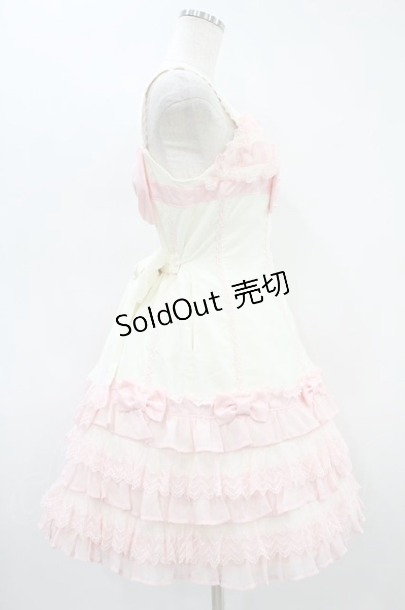 画像3: Angelic Pretty / リボンカクテルジャンパースカート Free アイボリー H-24-08-12-027-AP-OP-NS-ZH (3)