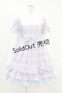 Angelic Pretty / Sprinkle Heart Tartanワンピース Free サックス H-24-08-12-017-AP-OP-NS-ZH