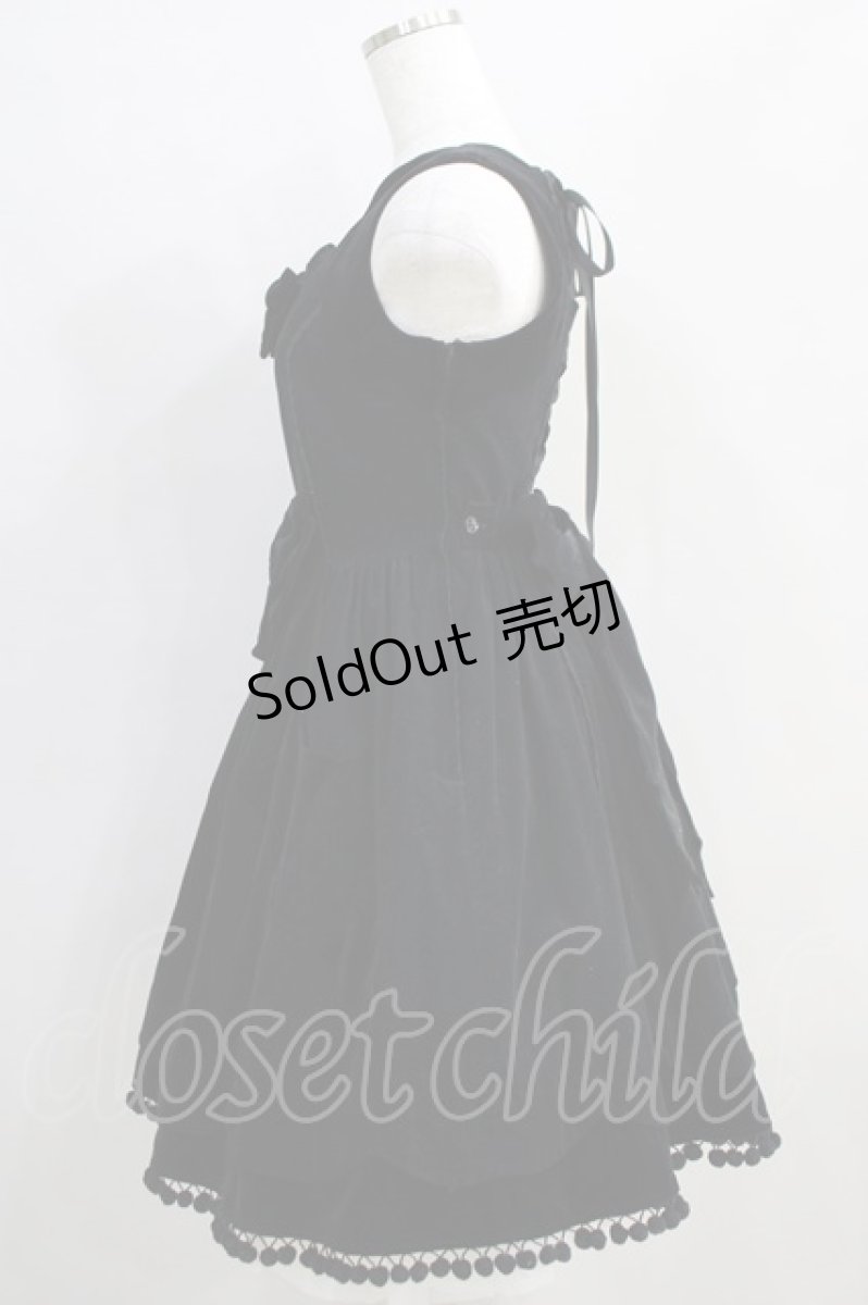 画像2: Angelic Pretty / エンジェルポニーアップリケジャンパースカート Free ブラック H-24-08-13-021-AP-OP-NS-ZH (2)