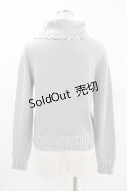 画像2: axes femme POETIQUE / お花刺繍入りオフタートルプルオーバー M グレー H-24-08-20-1060-AX-TO-NS-ZH