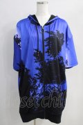 NieR Clothing / 半袖ZIPパーカー  青 H-25-05-11-1020-PU-TO-KB-ZH