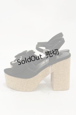 画像2: Ank Rouge / ハートビジュー厚底サンダル M ブラック H-24-08-24-004-CA-SH-NS-ZH