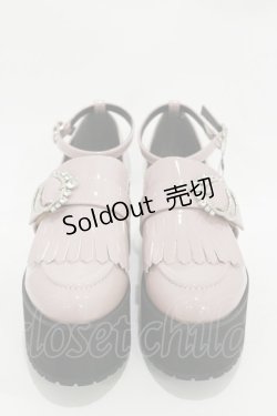 画像1: Ank Rouge / ビジューバックルローファー M ピンク H-24-08-24-007-CA-SH-NS-ZH
