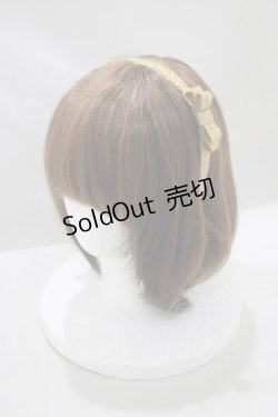 画像1: Swankiss / glitter ribbonカチューシャ  ゴールド H-24-09-02-1080-CA-AC-NS-ZH