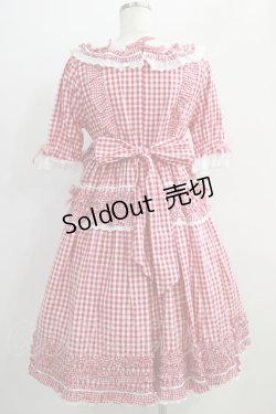画像3: BABY,THE STARS SHINE BRIGHT / Sweet Gingham Dollワンピース Free エンジ H-24-09-02-1002-BA-OP-NS-ZH