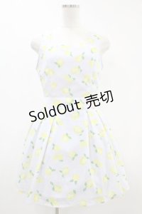 Ank Rouge / レモン柄ワンピース M ラベンダー H-24-09-03-028-CA-OP-NS-ZH
