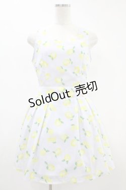 画像1: Ank Rouge / レモン柄ワンピース M ラベンダー H-24-09-03-028-CA-OP-NS-ZH
