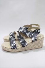 画像2: NieR CLOTHING / ウェッジソールサンダル 25cm 黒 H-25-06-15-1019-PU-SH-KB-ZTK003 (2)