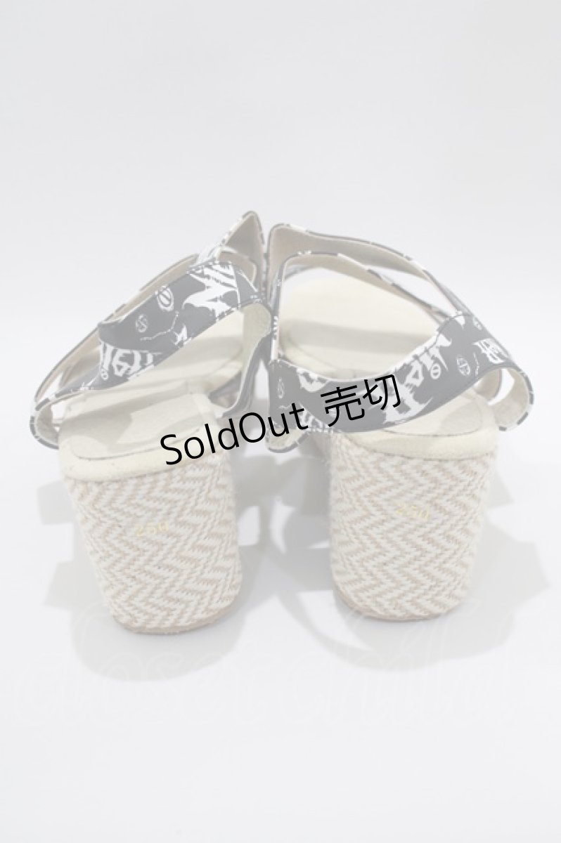 画像3: NieR CLOTHING / ウェッジソールサンダル 25cm 黒 H-25-06-15-1019-PU-SH-KB-ZTK003 (3)