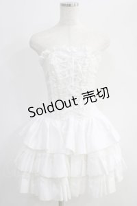 ATELIER PIERROT / ミニコルセットワンピース  ホワイト×ホワイト H-24-09-07-029-EL-OP-KB-ZH