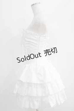 画像2: ATELIER PIERROT / ミニコルセットワンピース  ホワイト×ホワイト H-24-09-07-029-EL-OP-KB-ZH