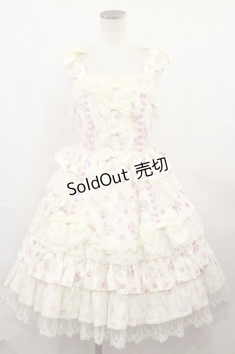 画像1: Angelic Pretty / ファンシーローズジャンパースカート Free オフ H-24-09-07-1004-AP-OP-NS-ZH (1)