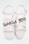 Ank Rouge / リボンレースアップサンダル M ピンクエナメル H-24-09-08-1075-CA-SH-NS-ZH