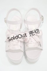 Ank Rouge / リボンレースアップサンダル M ピンクエナメル H-24-09-08-1075-CA-SH-NS-ZH