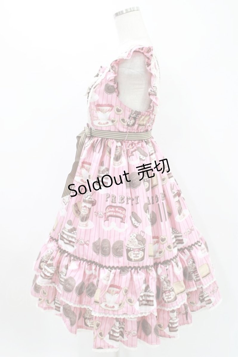 画像2: Angelic Pretty / Cream Cookie Paradeジャンパースカート Free ピンク H-24-09-08-011-AP-OP-NS-ZH (2)