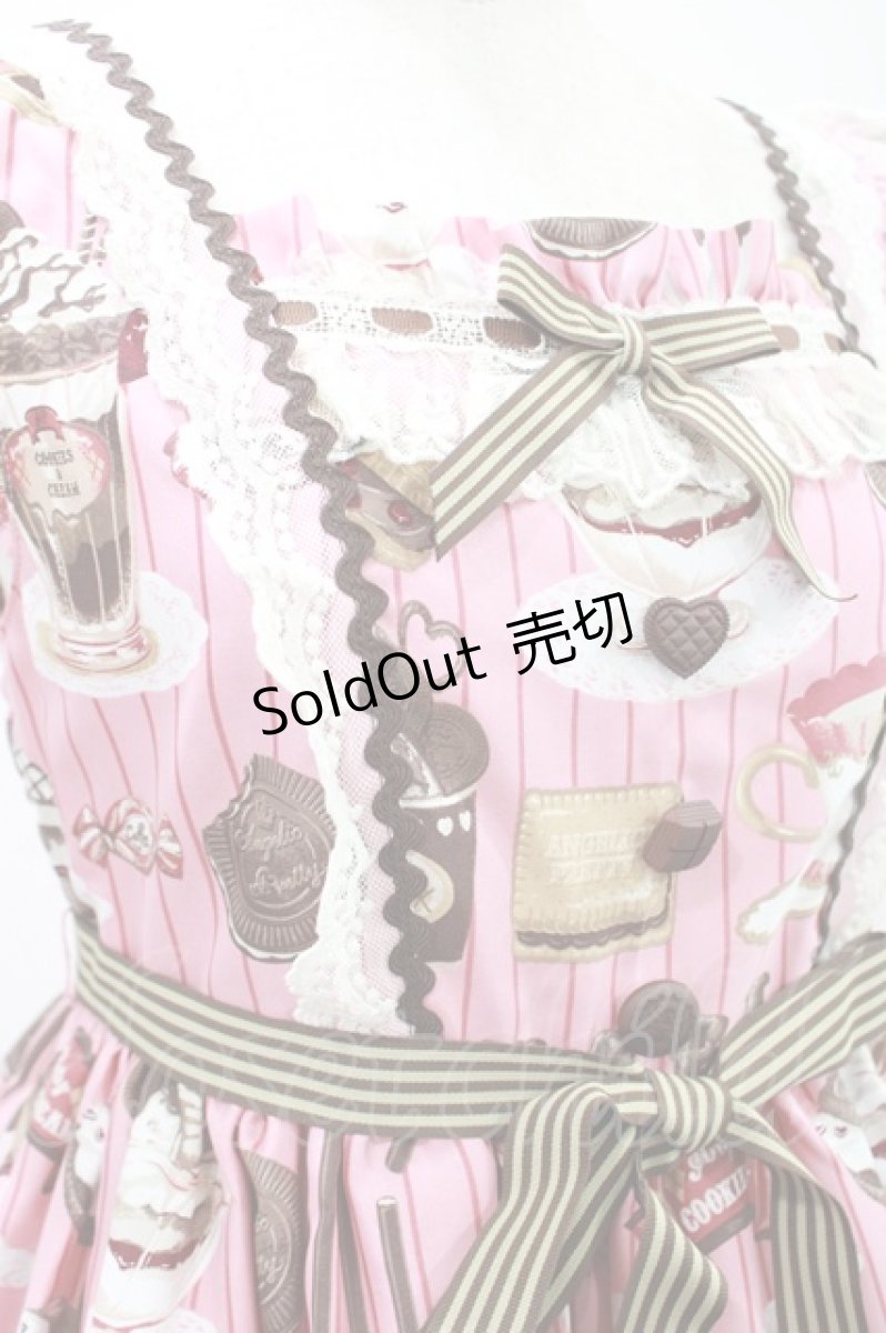 画像4: Angelic Pretty / Cream Cookie Paradeジャンパースカート Free ピンク H-24-09-08-011-AP-OP-NS-ZH (4)