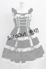 Angelic Pretty / Romanticティアードジャンパースカート Free ブラック H-24-09-11-1041-AP-OP-NS-ZH