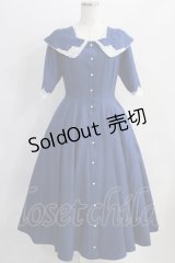 Innocent World / ハートレースワンピース M サファイアブルー×生成 H-24-09-11-1044-IW-OP-NS-ZH