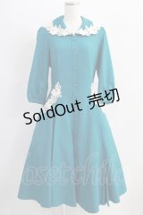 Innocent World / エレーヌローズワンピース L ライトブルー×生成 H-24-09-11-1033-IW-OP-NS-ZH