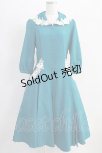 Innocent World / エレーヌローズワンピース L ライトブルー×生成 H-24-09-11-1033-IW-OP-NS-ZH