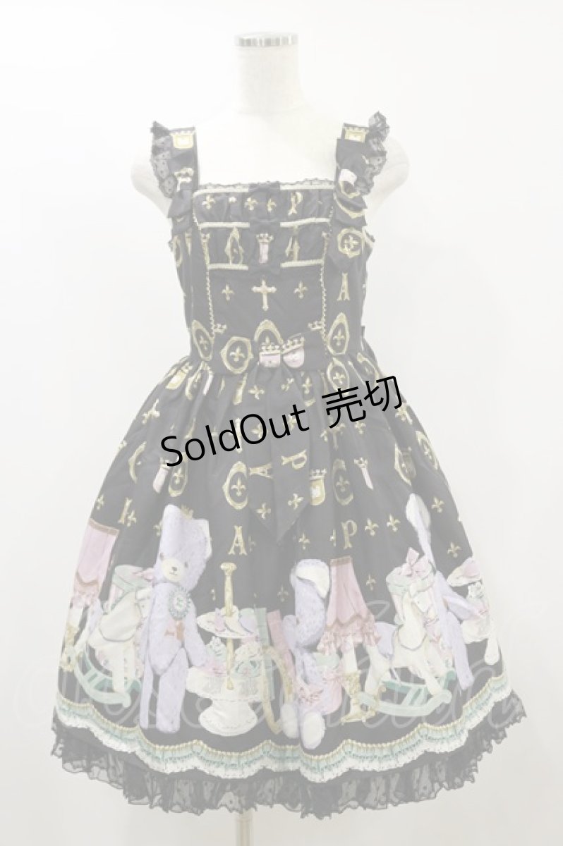 画像1: Angelic Pretty / Charlotte's Bearジャンパースカート Free ブラック H-24-09-12-079-AP-OP-NS-ZH (1)