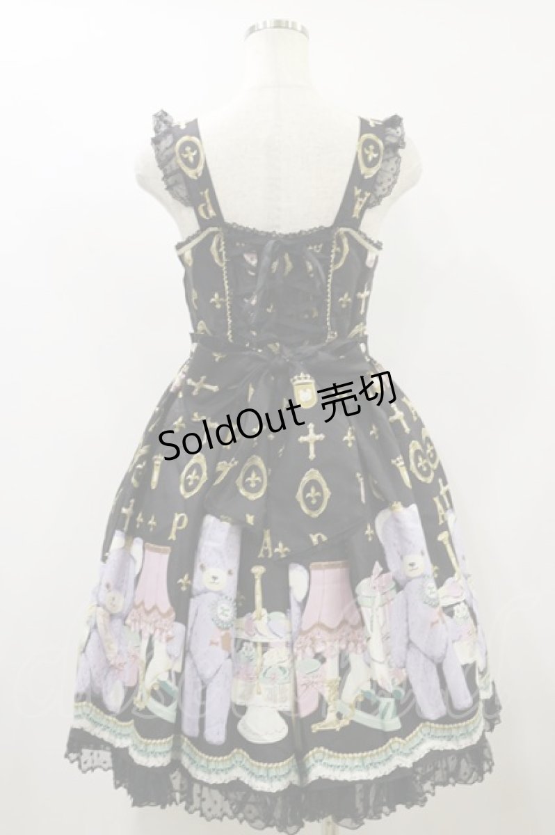 画像2: Angelic Pretty / Charlotte's Bearジャンパースカート Free ブラック H-24-09-12-079-AP-OP-NS-ZH (2)
