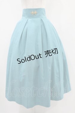 画像1: metamorphose / 【プラスサイズ】袴風タックロングスカート プラスサイズ グリーン(Light Blue-Green) H-24-09-17-023-ME-SK-NS-ZH