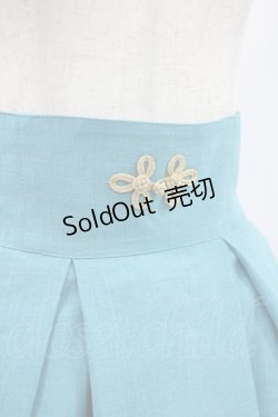 画像4: metamorphose / 【プラスサイズ】袴風タックロングスカート プラスサイズ グリーン(Light Blue-Green) H-24-09-17-023-ME-SK-NS-ZH