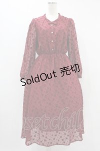 LEBECCA boutique / 泣きたい夜のワンピース Free レッド H-24-09-17-034-EL-OP-NS-ZH