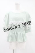 axes femme POETIQUE / スクエアカラープルオーバー M ミント H-24-09-17-050-AX-TO-NS-ZH