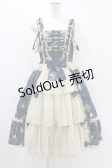 metamorphose / 【プラスサイズ】Vintage cameo チュールフリルリボンdress プラスサイズ アンティークブルー(Navy) H-24-09-17-012-ME-OP-NS-ZH