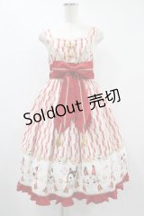 metamorphose / よいやみのかみかくし ハイウエストジャンパースカート Free レッド H-24-09-17-019-ME-OP-NS-ZH