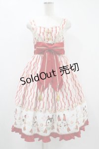 metamorphose / よいやみのかみかくし ハイウエストジャンパースカート Free レッド H-24-09-17-019-ME-OP-NS-ZH